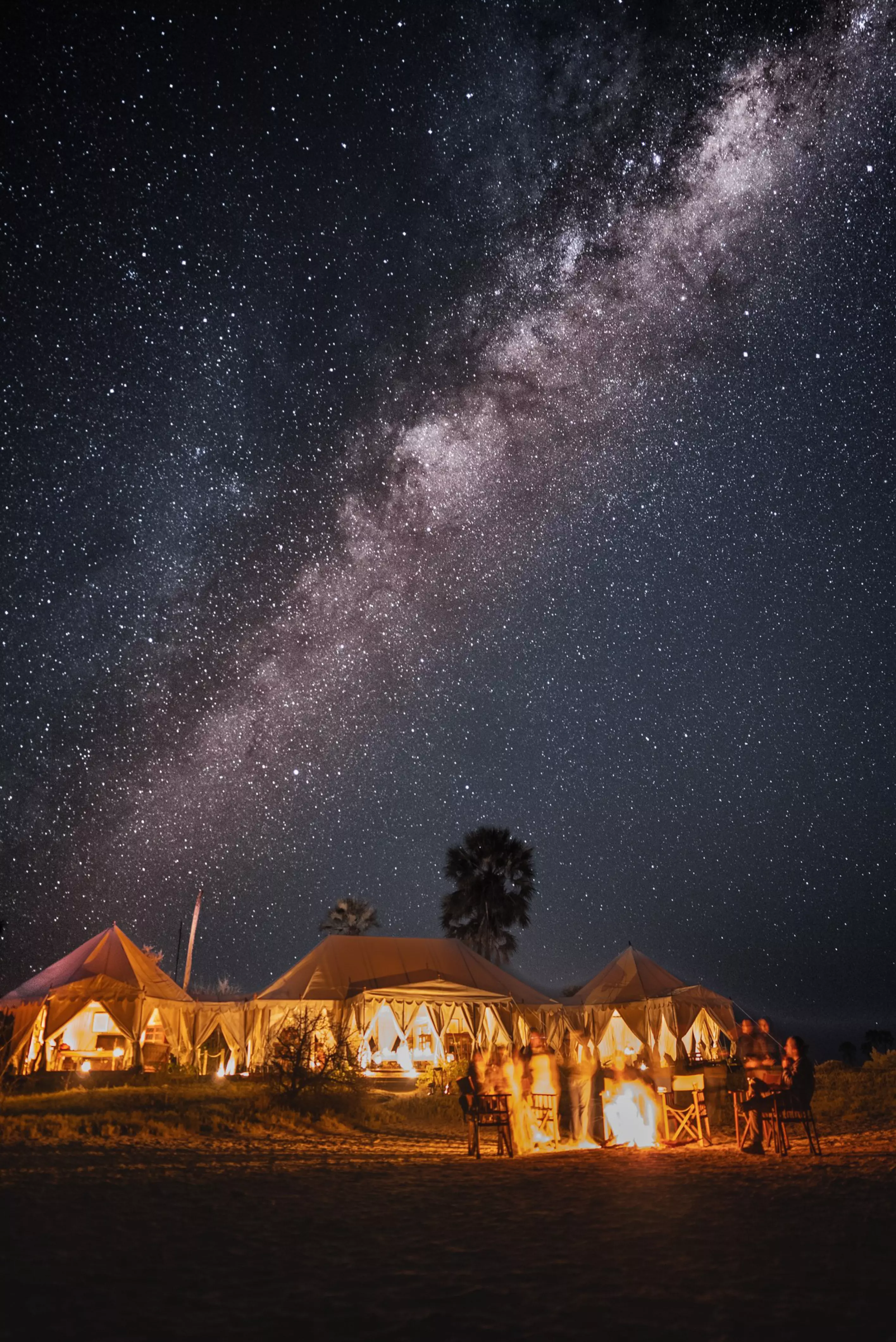 Max Dickson sees clear, starry skies in base camp in Botswana