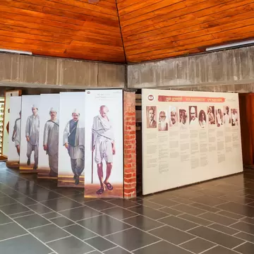 Interior of Sabarmati Gandhi Ashram n Ahmedabad city, Gujarat state of India.