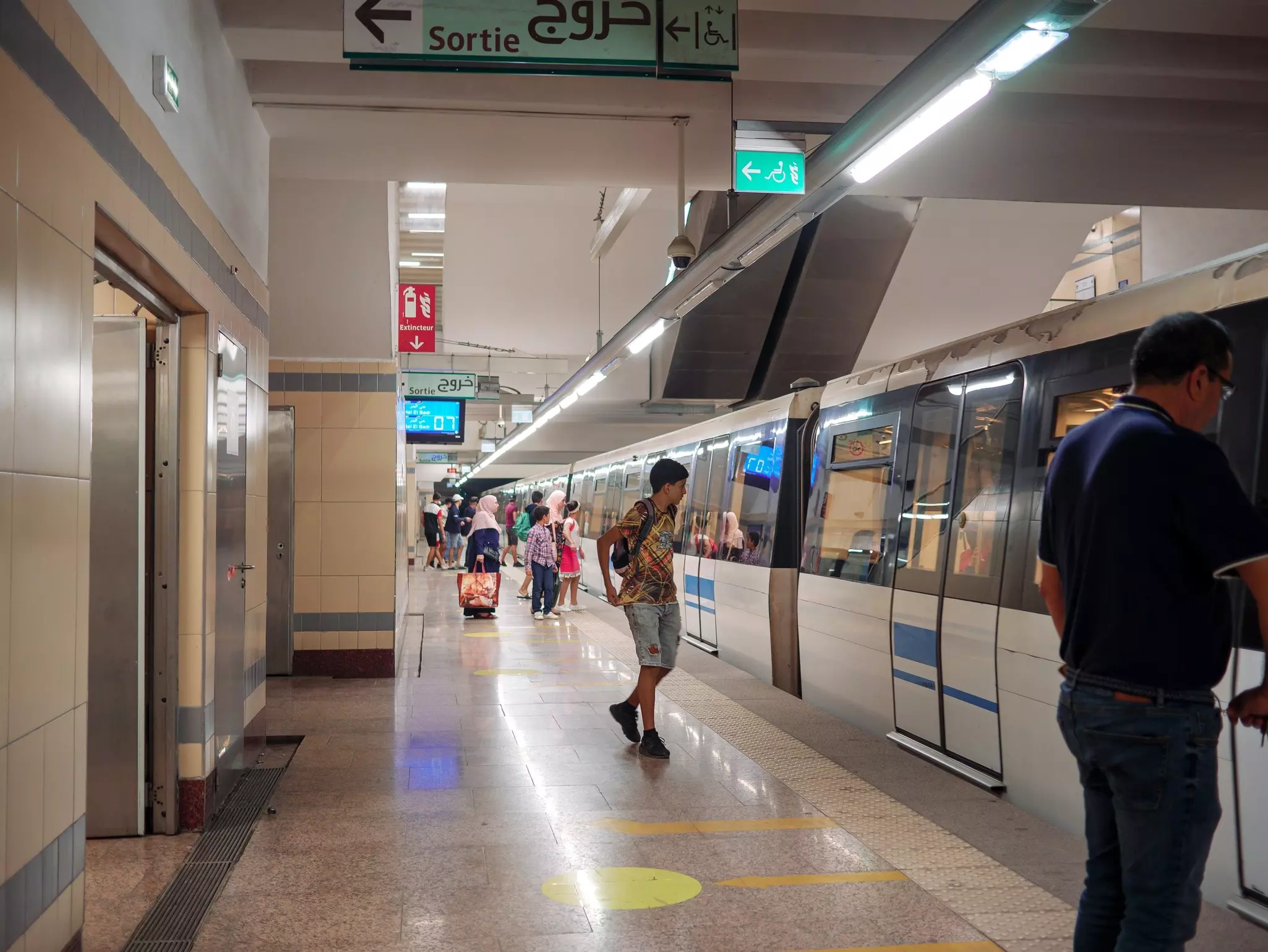 Train station platform in Algiers