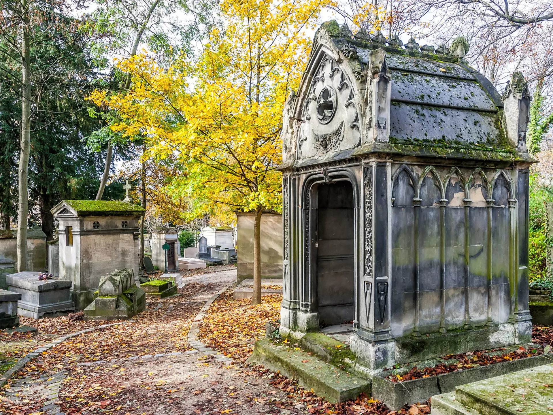 The Père Lachaise Cemetery in Paris draws more than 3.5 million visitors each year. Maxal Tamor / Shutterstock