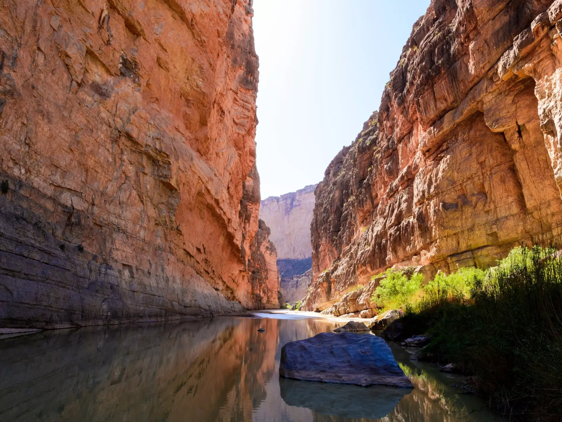 The Rio Grande flows through Santa Elena Canyon in Big Bend National Park, Texas. yggdrasill/Shutterstock