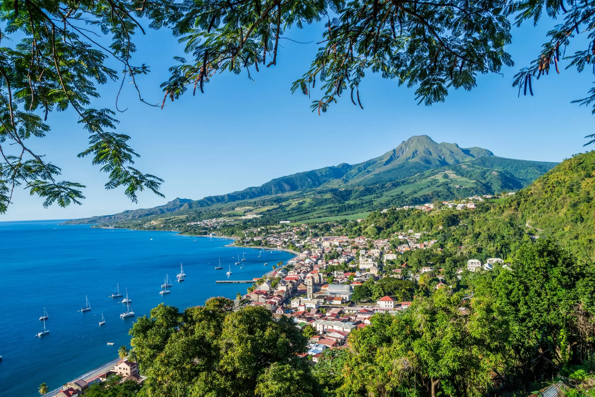 Mont Pelée overlooking St-Pierre, Martinique. Damien VERRIER/Shutterstock