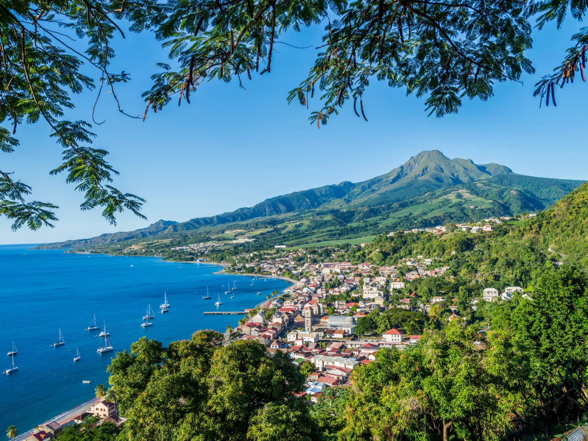 Mont Pelée overlooking St-Pierre, Martinique. Damien VERRIER/Shutterstock