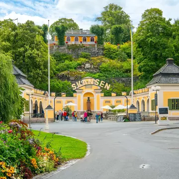 Stockholm, Sweden - August 20 2023: General view of the entrance to the Skansen Open-Air Museum on the island of Djurgarden in Stockholm, Sweden., License Type: media, Download Time: 2025-02-06T13:28:22.000Z, User: carolfarrell170, Editorial: true, purchase_order: 56530 - Guidebooks, job: Global Publishing WIP, client: Pocket Stockholm 6, other: CFarrell