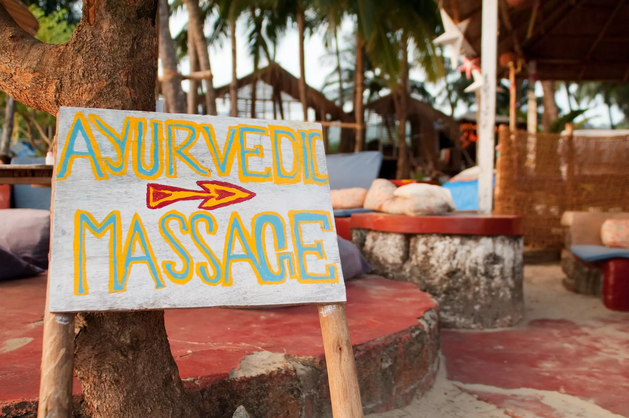 Ayurvedic massage sign, Goa