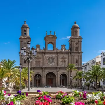 Landscape with Cathedral Santa Ana Vegueta in Las Palmas, Gran Canaria