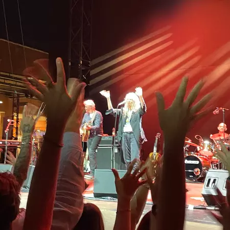 Patti Smith on stage at Parco della Musica in Rome