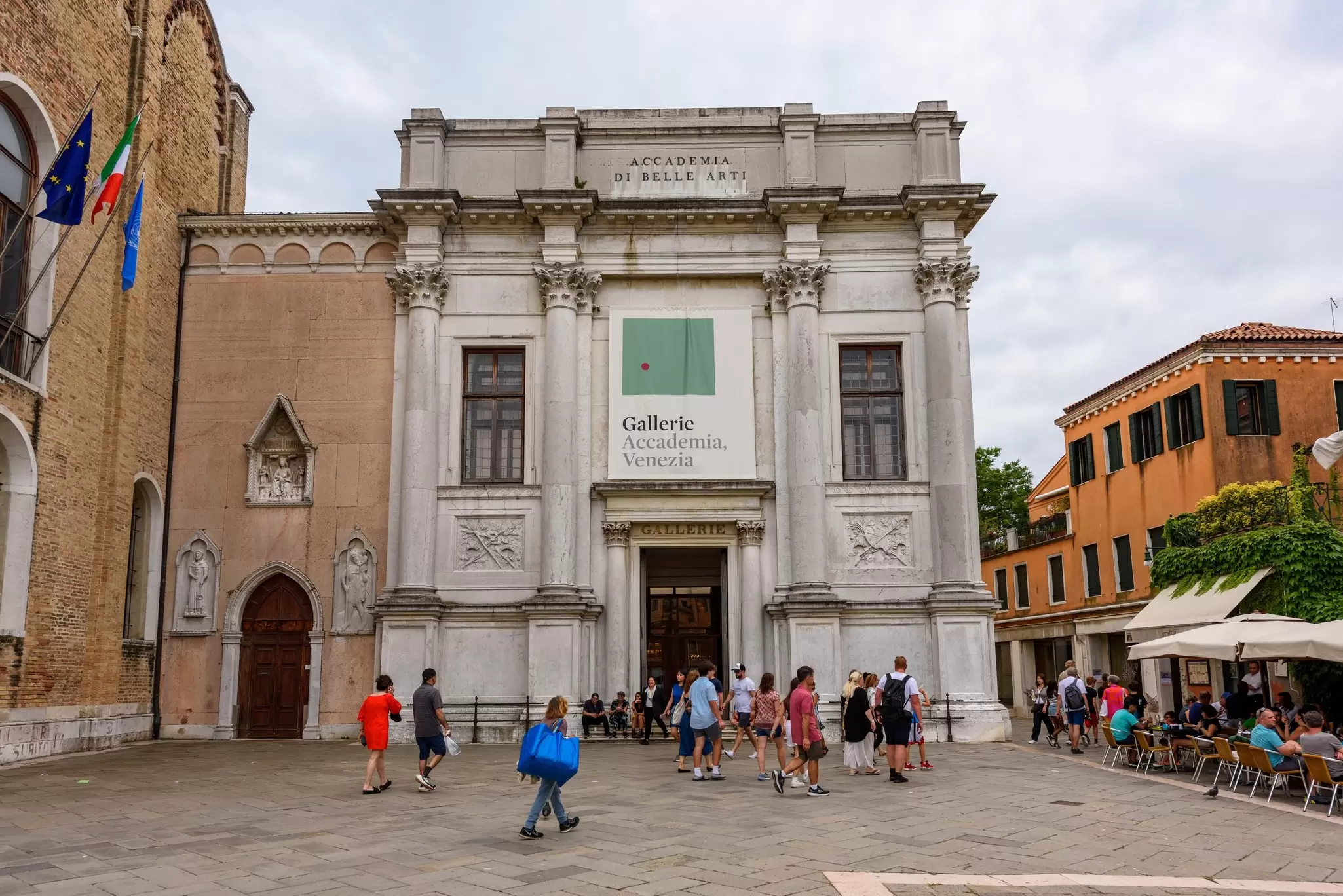 View of the entrance of the Gallerie dell’Accademia in Venice, Italy.