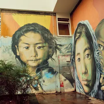 BERLIN, GERMANY - SEPT 2, 2015: Graffiti with poor girl face, child from a refugees family on Septemper 2, 2015. Urban area of Berlin comprised 4 million people, 7th most populous in EU.
art, art background, artwork, asian, baby, background, backyard, beautiful, border, building, camp, child, city, concept, contemporary, creativity, crisis, design, face, family, girl, grunge, helpless, homeless, hopeful, house, idea, immigrant, immigration, india, junk, kids, migrant, migration, modern, orphan, paint, person, poor, poorness, problem, refugee, spray, street, texture, tibet, urban, wall, war, woman