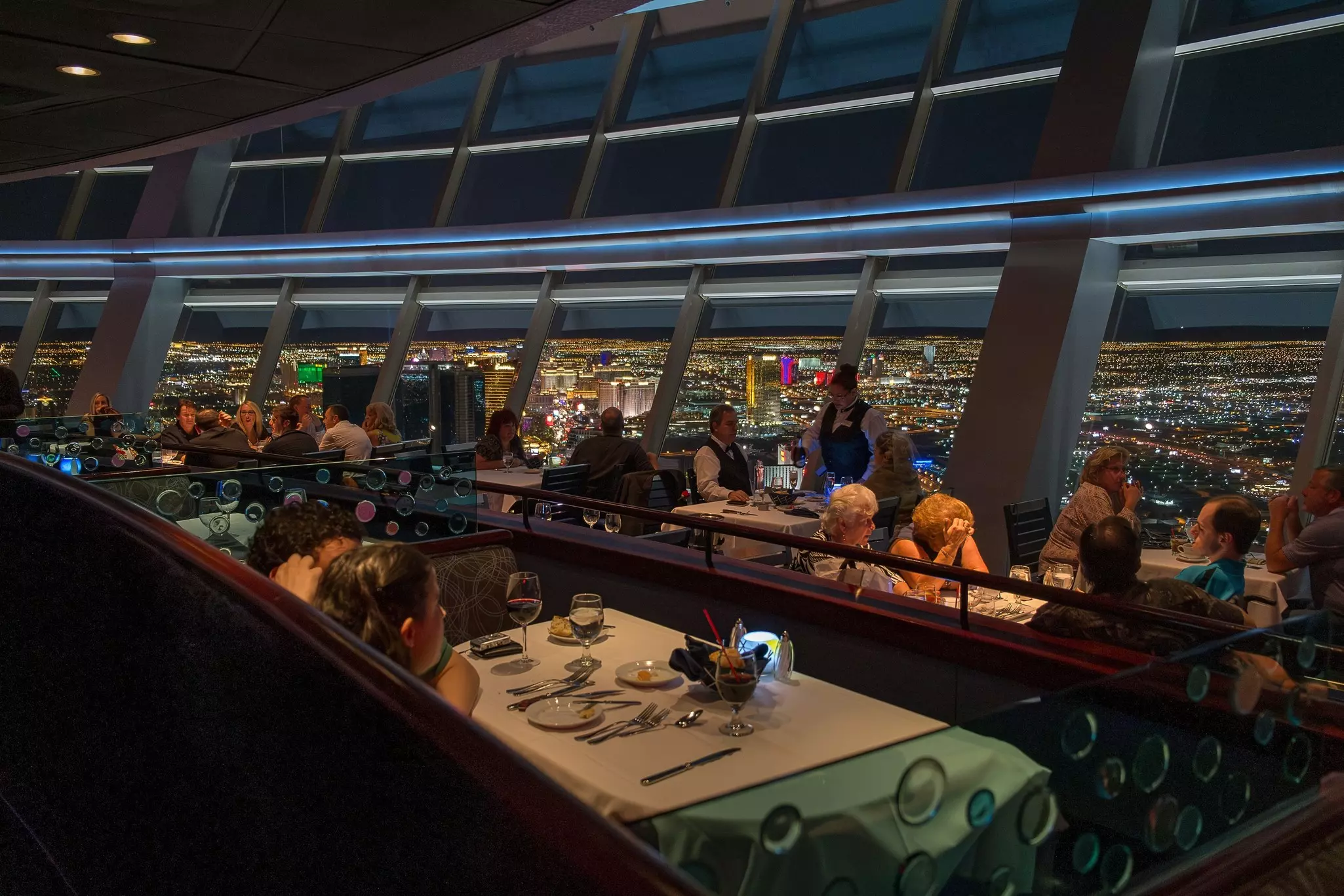 LAS VEGAS, NV, USA: Aerial view of Las Vegas from restaurant Top of the World at Stratosphere tower