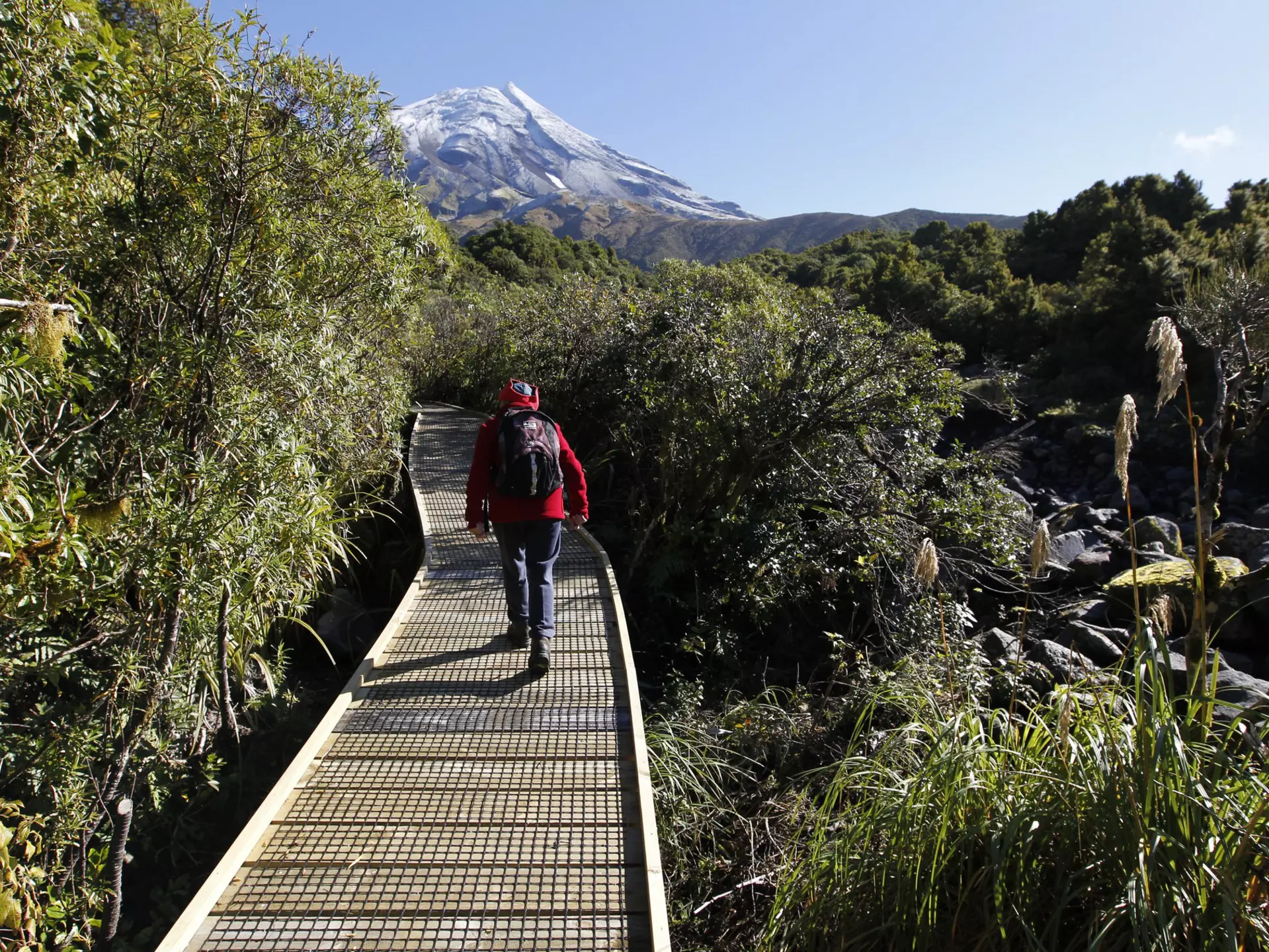 Walking to Wilkies Pools, Egmont National Park, Taranaki.
