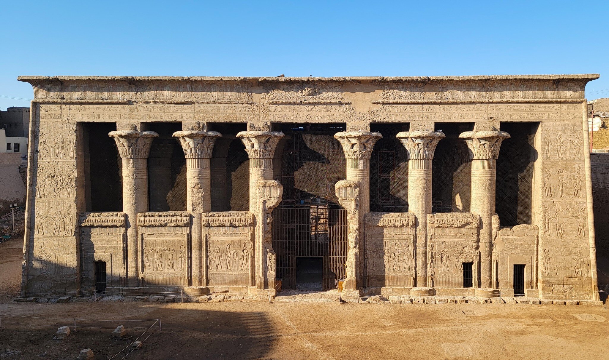 Temple of Khnum. The temple of Esna, dedicated to the god Khnum. Egypt; Shutterstock ID 2131993815;