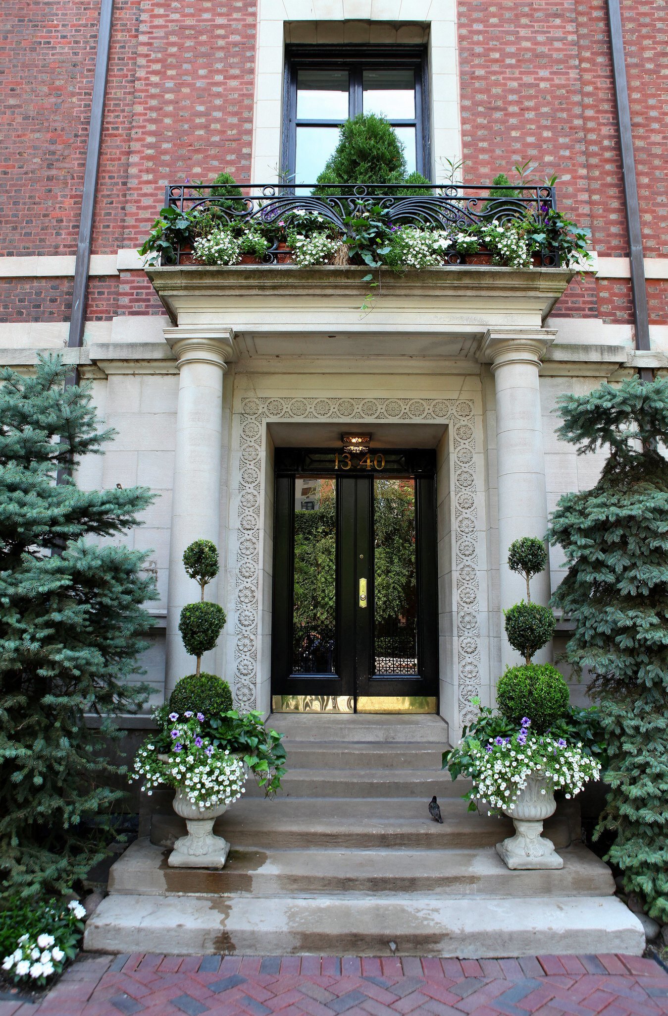 CHICAGO - JULY 21:  Front door of the original Playboy Mansion in Chicago's Gold Coast, in Chicago, Illinois on JULY 21, 2013.  (Photo By Raymond Boyd/Getty Images)...