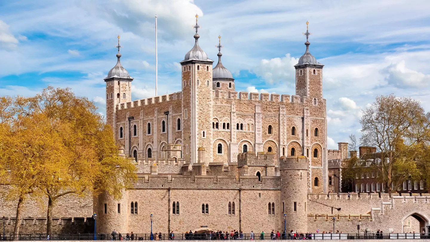 A view of the Tower of London in spring, London, England.