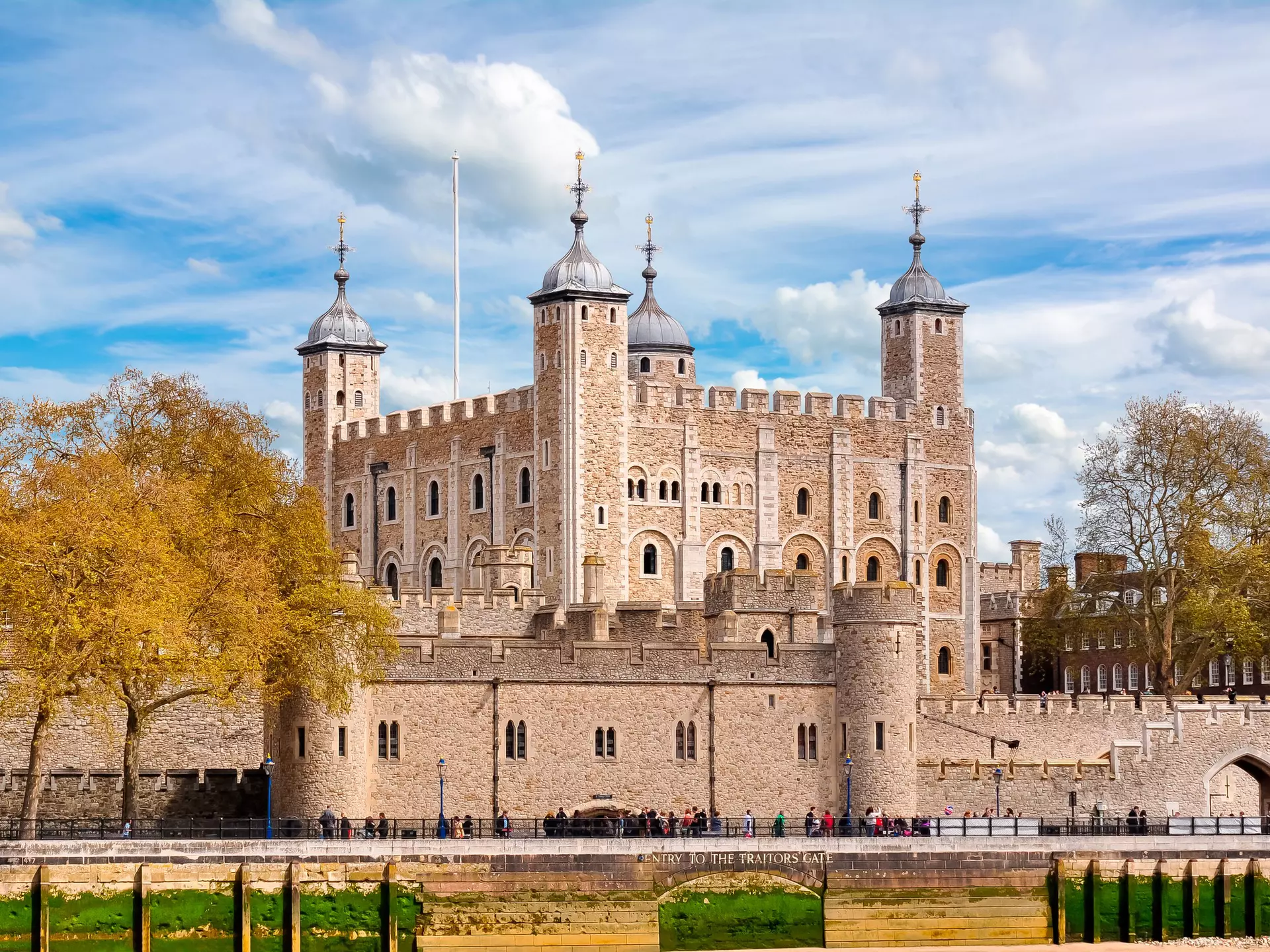 A view of the Tower of London in spring, London, England.