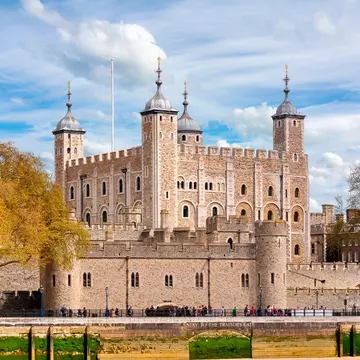A view of the Tower of London in spring, London, England.