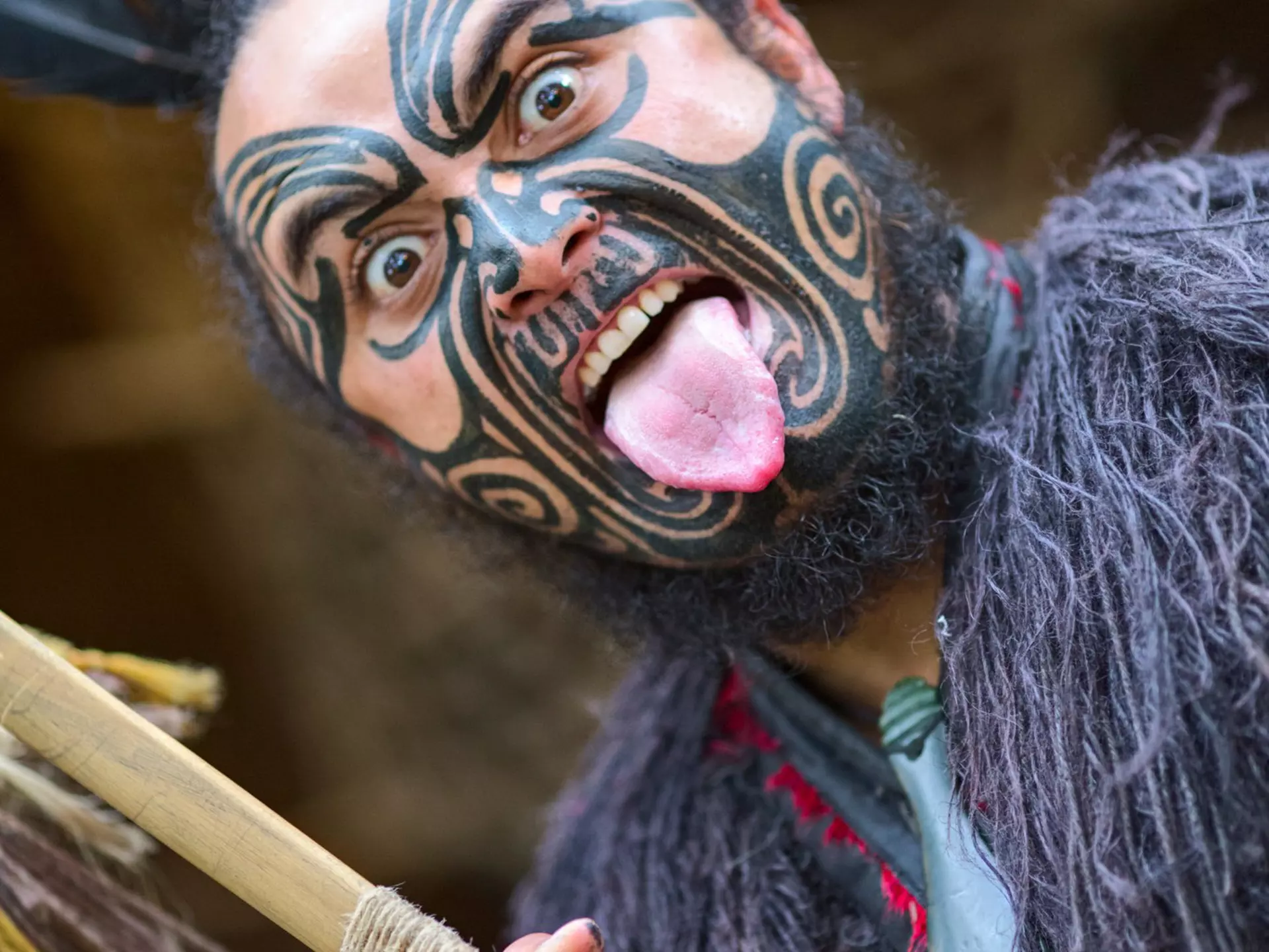 A Maori village in Rotorua, New Zealand