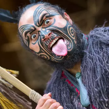 A Maori village in Rotorua, New Zealand