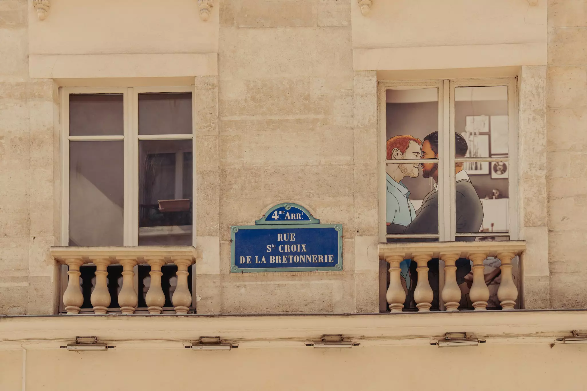 Rue Ste-Croix de la Bretonnerie, Le Marais, Paris, France July 2024.