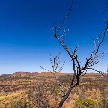 View of the West MacDonnell Range from Cassia Hill in Alice Springs, Central Australia.