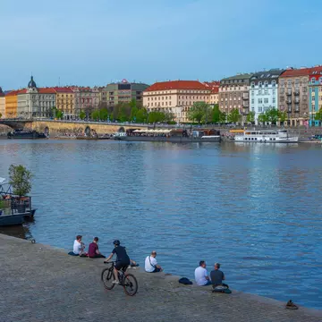 Prague, Czech republic, April 7, 2024: Palacky bridge over Vltava river in Prague, Czech republic.IMAGE, License Type: media, Download Time: 2026-06-08T10:23:03.000Z, User: esterpyykko45, Editorial: true, purchase_order: 65050 - Digital Destinations and Articles, job: Lonely Planet, client: app content, other: Ester Pyykko