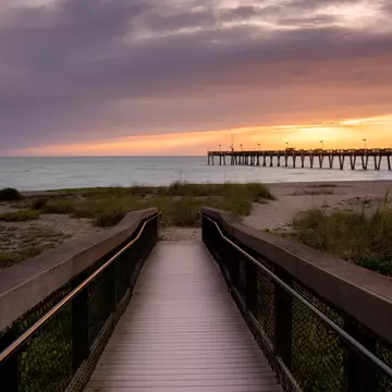 Nice sunset at Venice beach FL.; Shutterstock ID 1572707140; your: Claire Naylor; gl: 65050; netsuite: Online Editorial; full: Florida POI