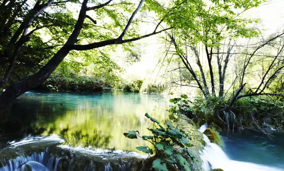 Cascades at Plitvice Lakes National Park.