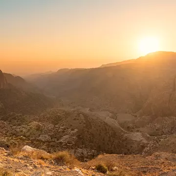 Dana Biosphere Reserve landscape at sunset from Dana historical village; Shutterstock ID 474783019; Your name (First / Last): Lauren Keith; GL account no.: 65050; Netsuite department name: Content Asset; Full Product or Project name including edit...