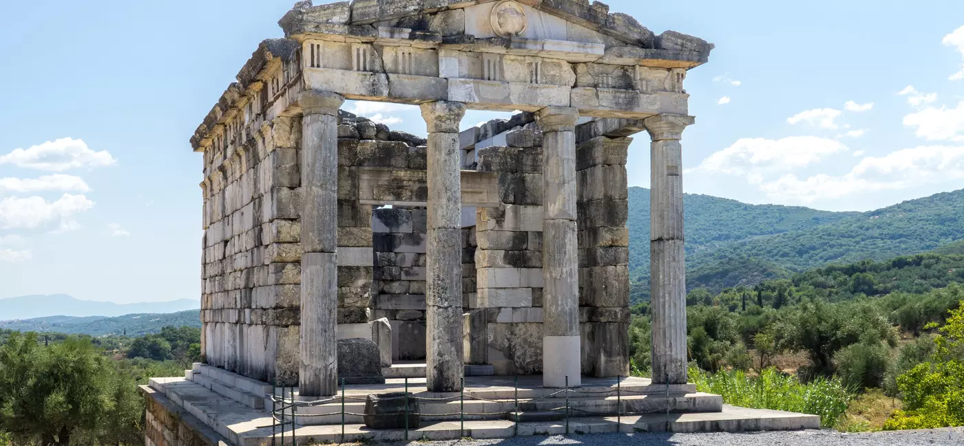 The ruins of an ancient Greek temple