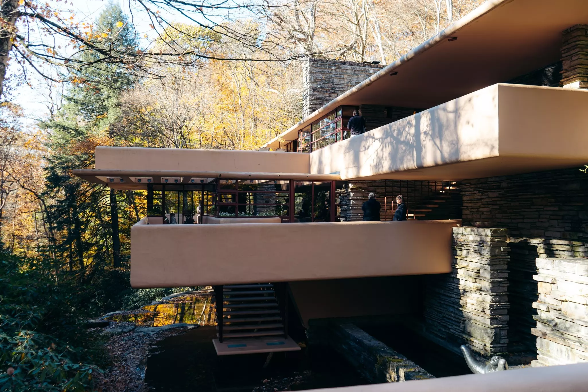Architect Frank Lloyd Wright's famed house design, "Falling Water," is now a museum. Taras Vovchuk/Shutterstock