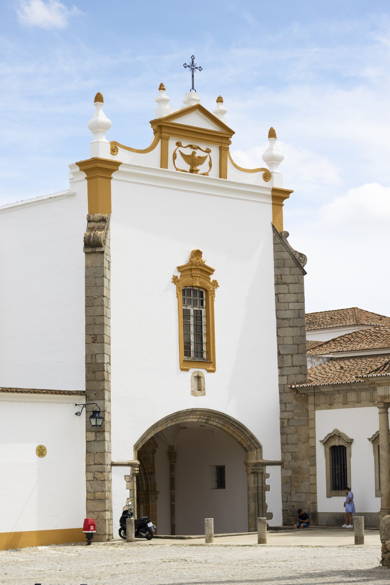 Exterior view of the Convento dos Lóios in Évora, Portugal.