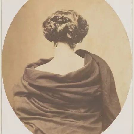 Félix Nadar, The Actress Marie Laurent, from Behind, c. 1856, salt print from
a glass plate negative, acquired in 1949 from the widow of Paul Nadar.
Bibliothèque nationale de France
