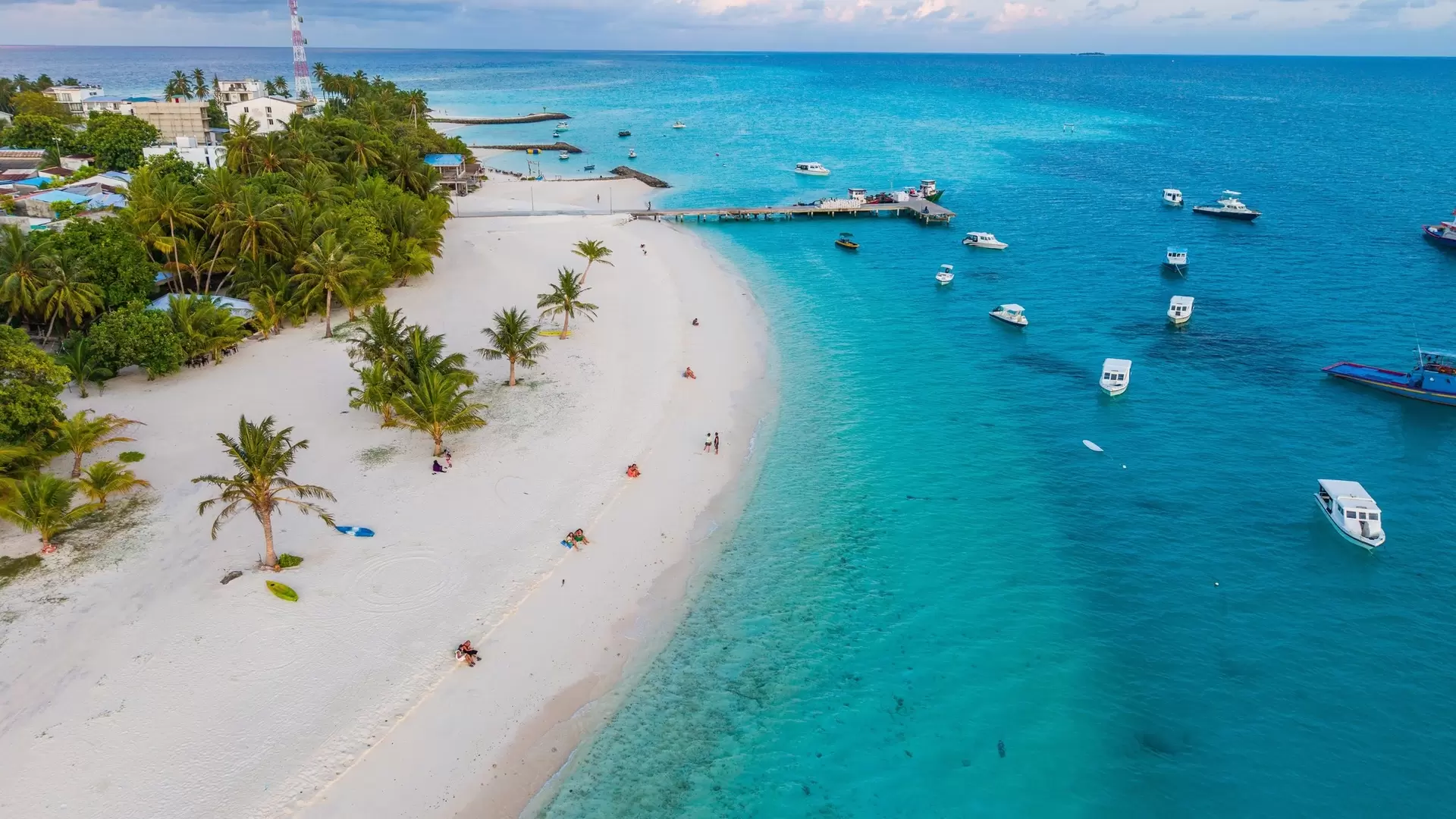 View of Fulidhoo island in the Maldives