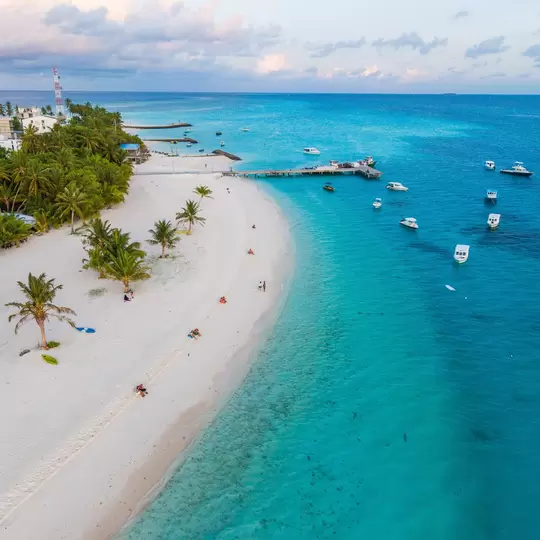 View of Fulidhoo island in the Maldives