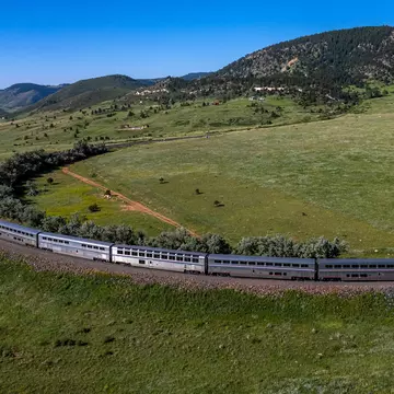 Amtrak's California Zephyr travels between Emeryville, California, and Chicago. Amtrak