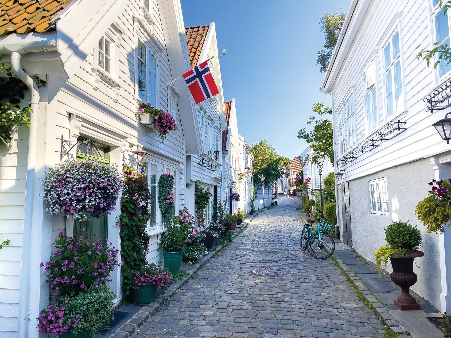 Whitewashed buildings in Gamle (Old) Stavanger, Norway. Mathilde Oord/Shutterstock