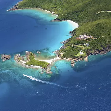 aerial shot of West End, St. Thomas, US Virgin Islands