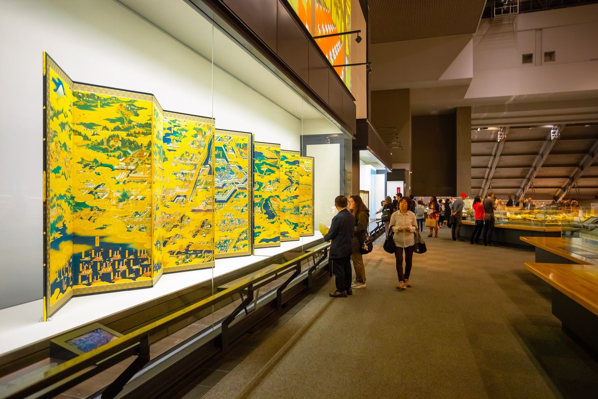 April 25, 2018: Exhibitions at the Edo Tokyo Museum, which illustrates Tokyo's past.