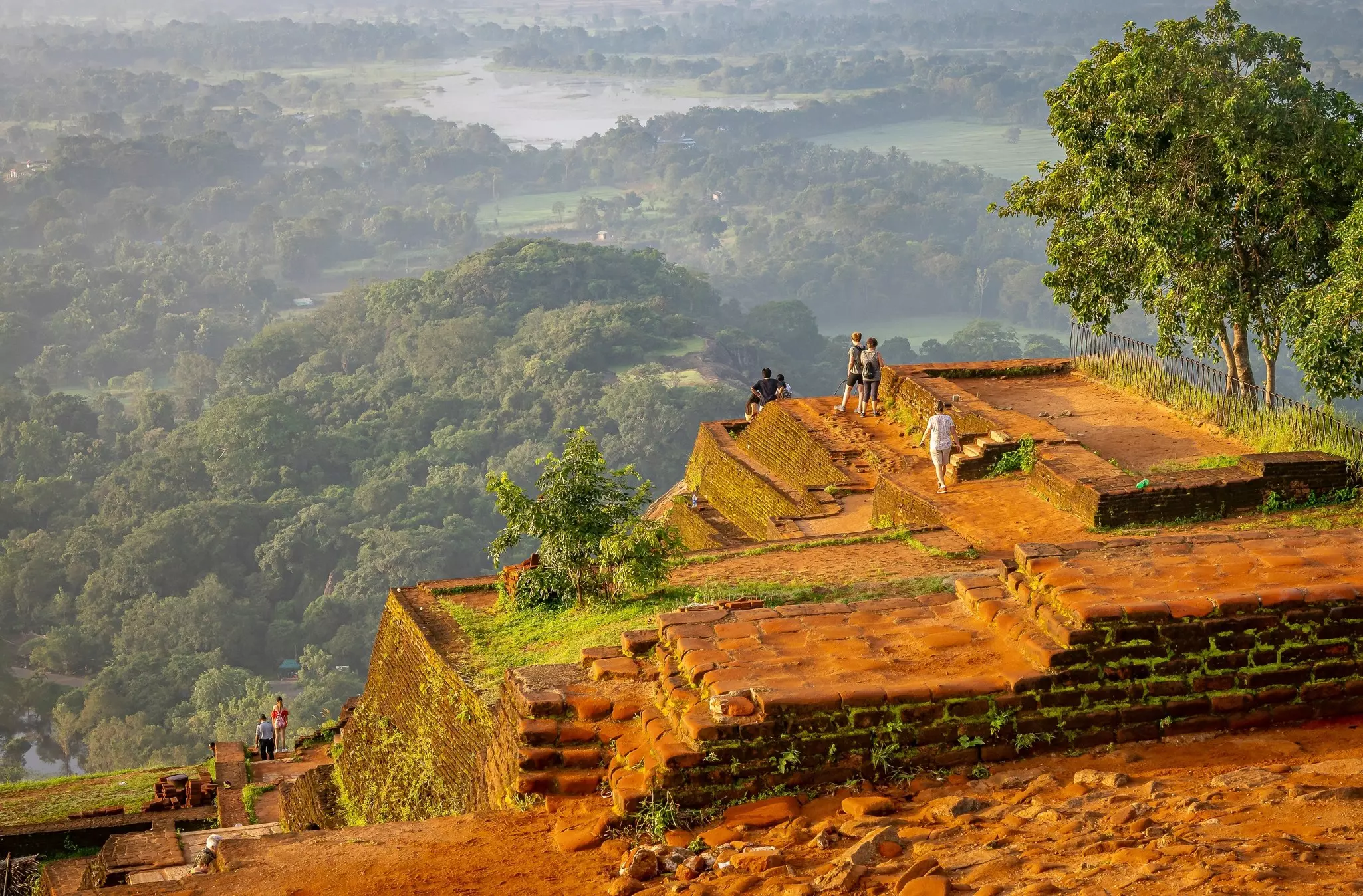 The mountainous ruins of the site of Sigiriya in Sri Lanka