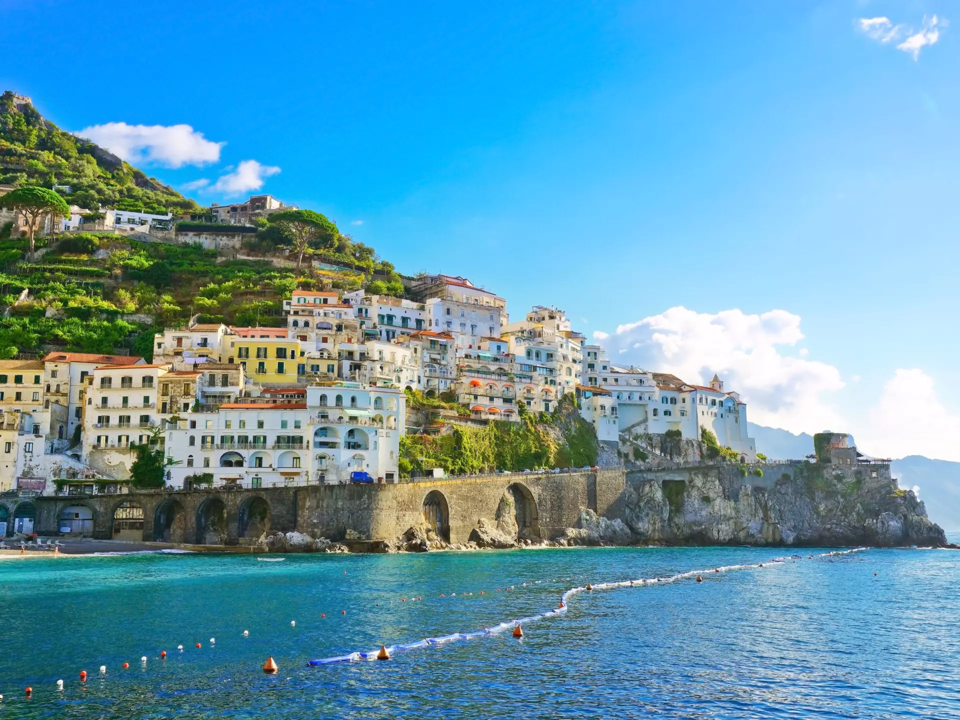 Amalfi via ferry. Javen/Shutterstock