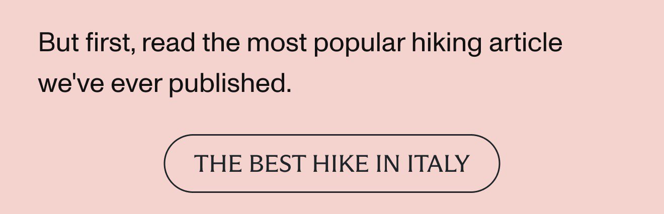 The best hike in Italy