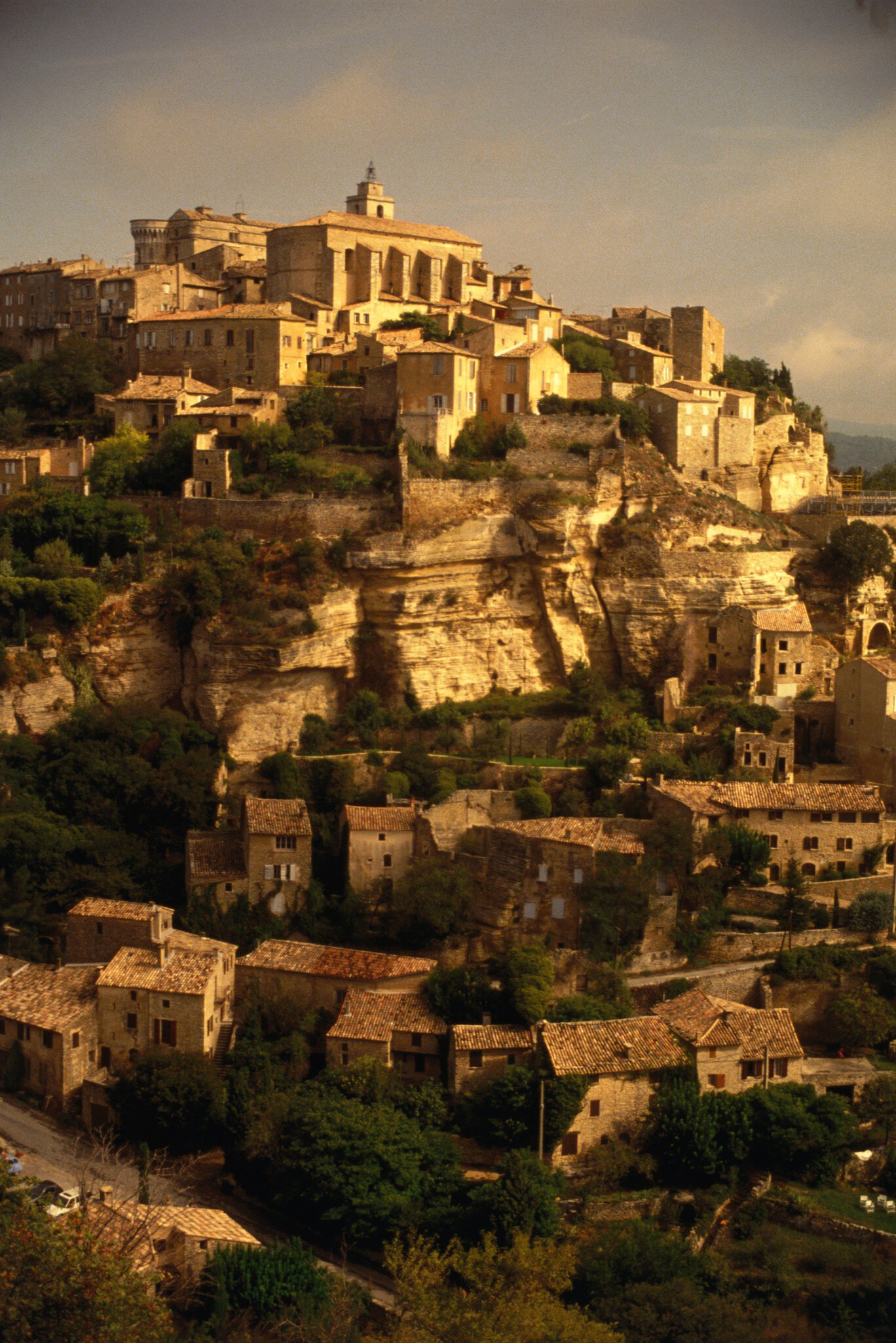 Hilltop village on Vaucluse plateau.