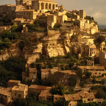 Hilltop village on Vaucluse plateau.