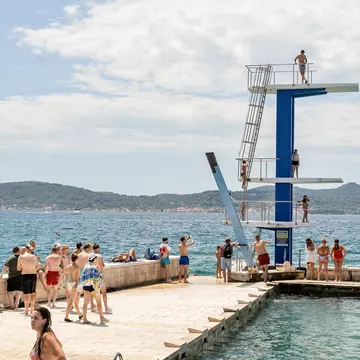 Zadar Diving Board in Zadar. Cynthia Hofmann for Lonely Planet