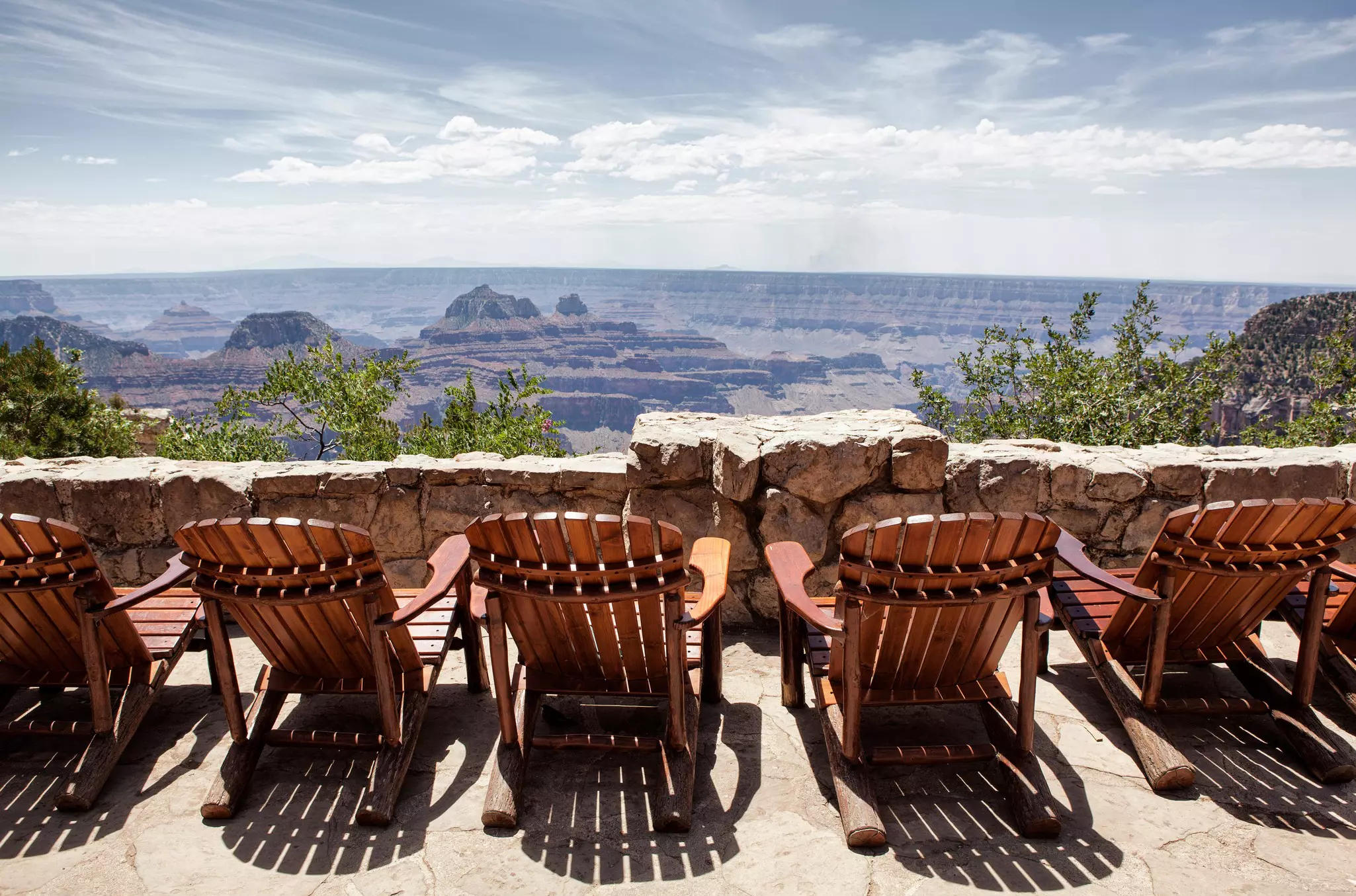 Chairs at the Grand Canyon North Rim Lodge, Grand Canyon National park