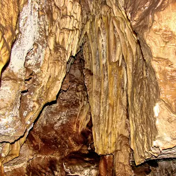 Detail of Witch Cavern (Caverna de Brujos) tunnels in Malargue, Argentina.