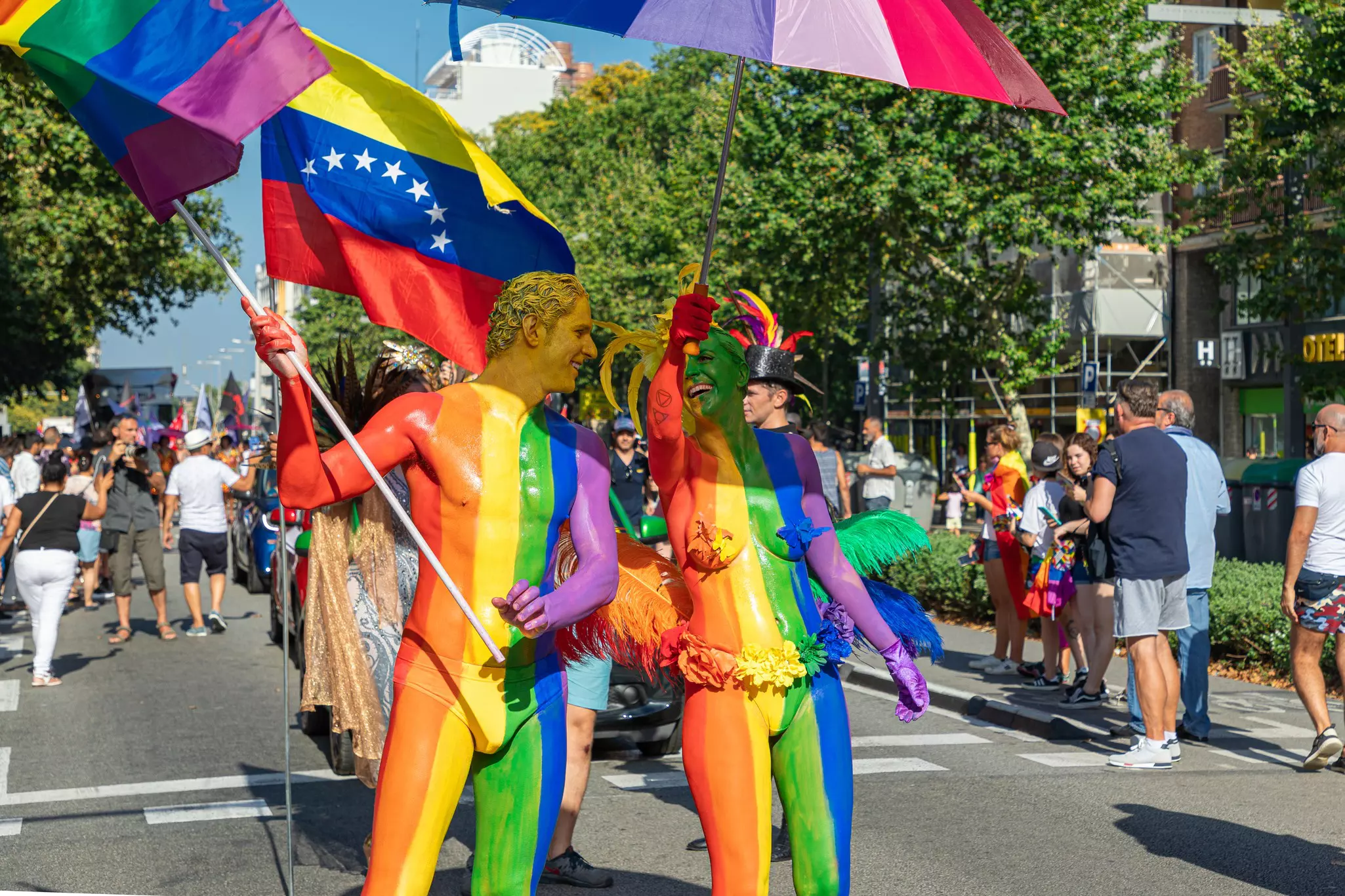 Painting the town rainbow for Barcelona gay pride