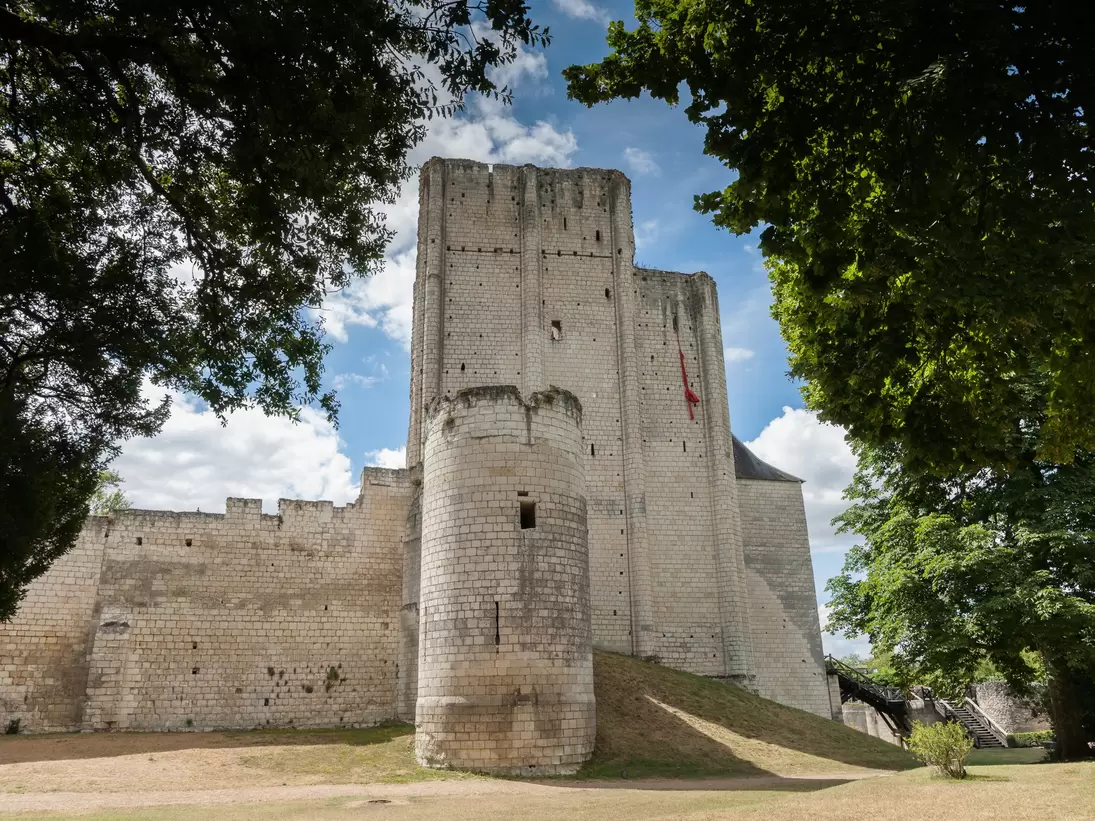 Medieval Donjon Tower of the castle in the French city of loches, france, Loire valley.