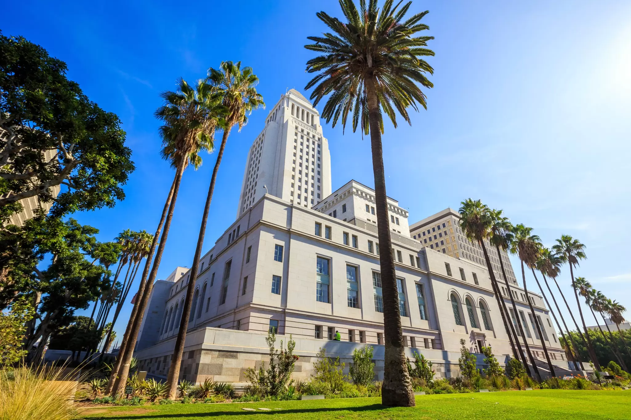 The historic Los Angeles City Hall, California