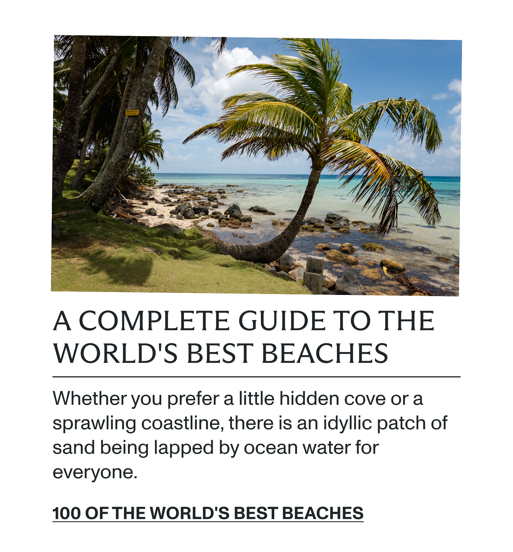 100 of the world's best beaches